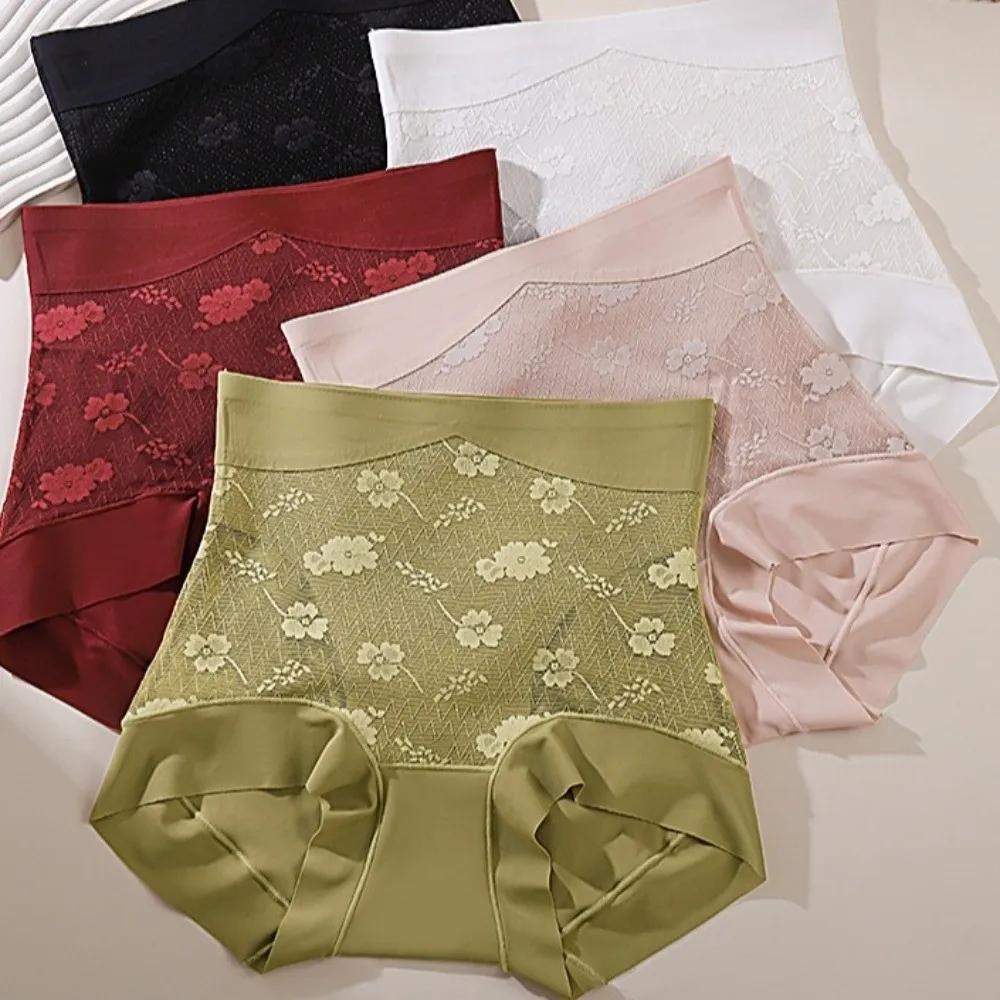 Hoge taille postpartum body shaper groot formaat bloemen naadloze onderbroek slipje buik aanbestedende satijnen butt lifter slips dame