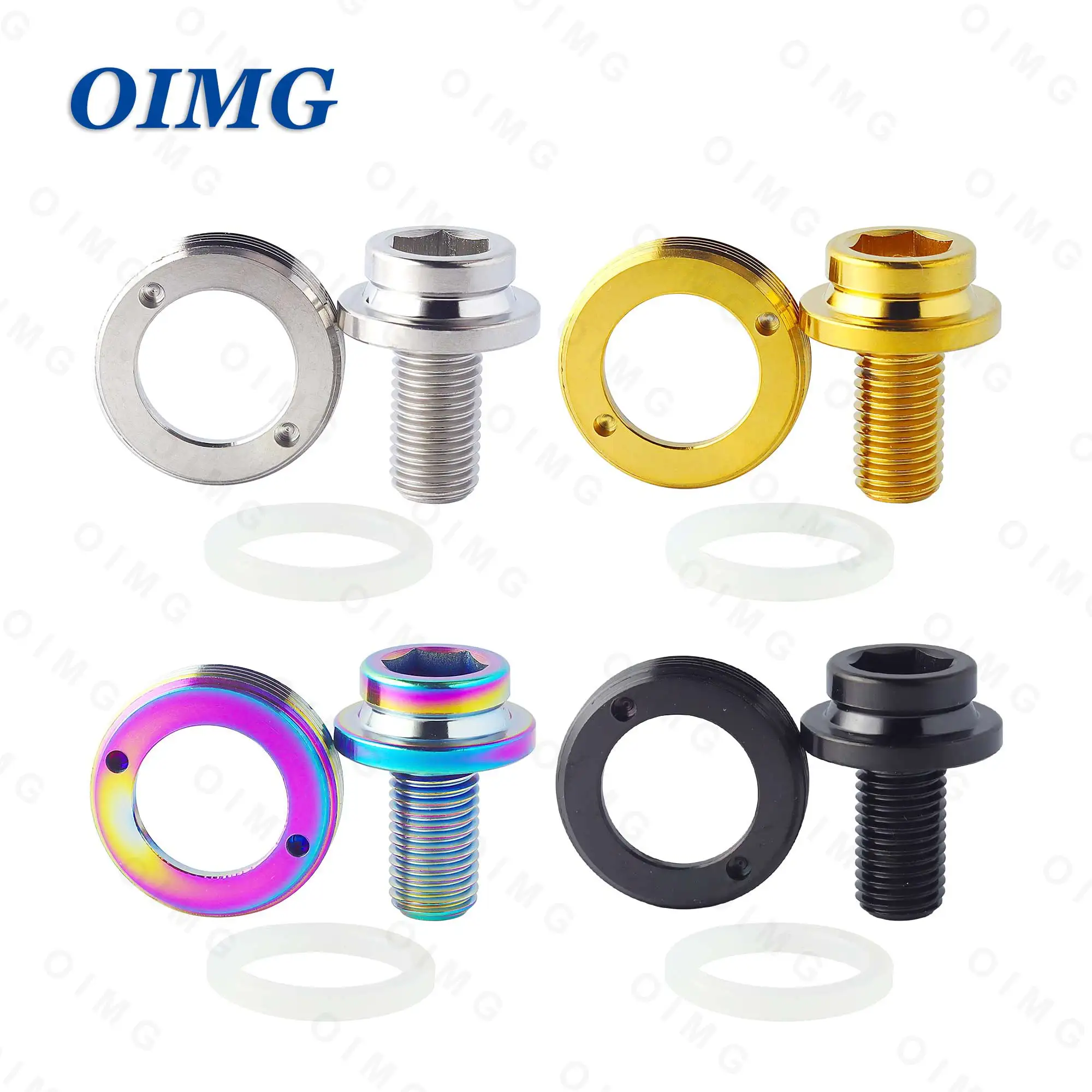 Titanium M8X15mm Crank Cap Bottom Bracket Axle Screw Center Shaft Crankset Fixing Bolts for Bike Cover Square Hole Crankarm Bolt