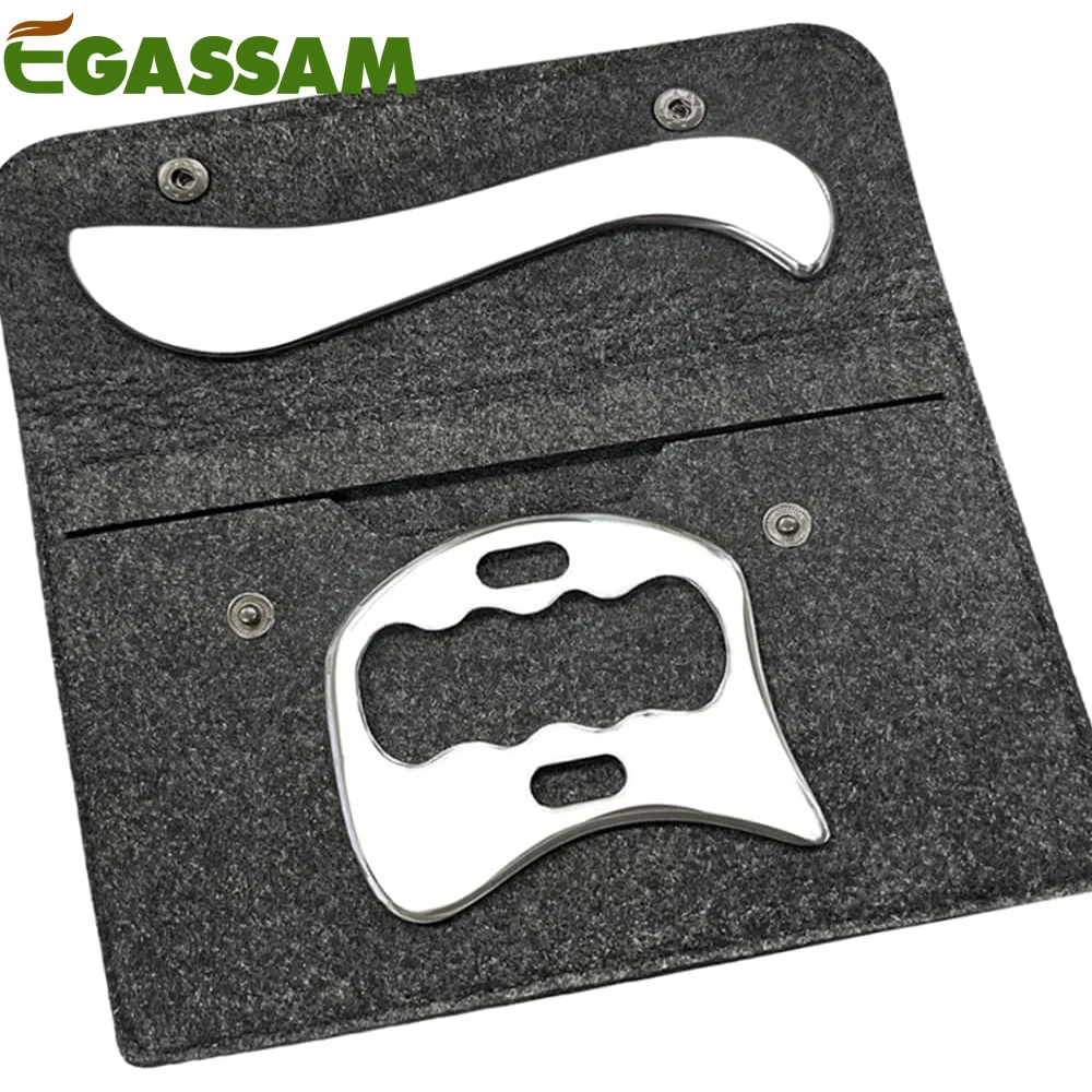 

Stainless Steel Gua Sha Massage Tools 2 in 1 Muscle Scraper Tool, Whole Body Metal gua sha Tools for face, Back, Legs, Arms