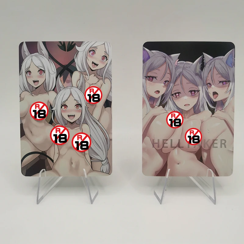 In Voorraad 3 stks/set Sexy Anime Meisje Kaarten Helltaker Cerberus Modeus Lucifer Oordeel Azazel Game Collection Kaarten Kerstcadeaus