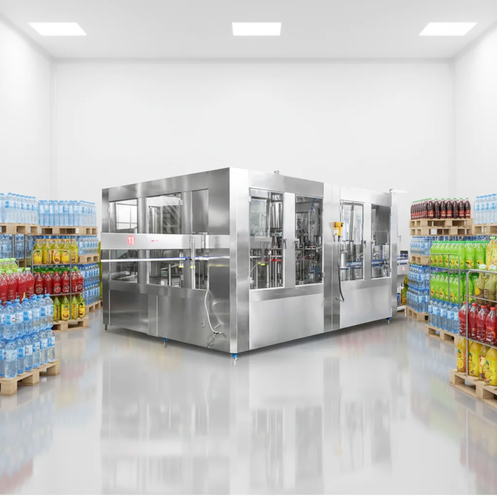 Complete Production Line For Free Beverage Formulation Including Filling And Packaging Machinery Equipment