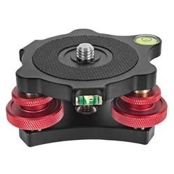 1 PCS Panning Level Plate DSLR Camera Adjustment Table Base Leveler Adjusting Base