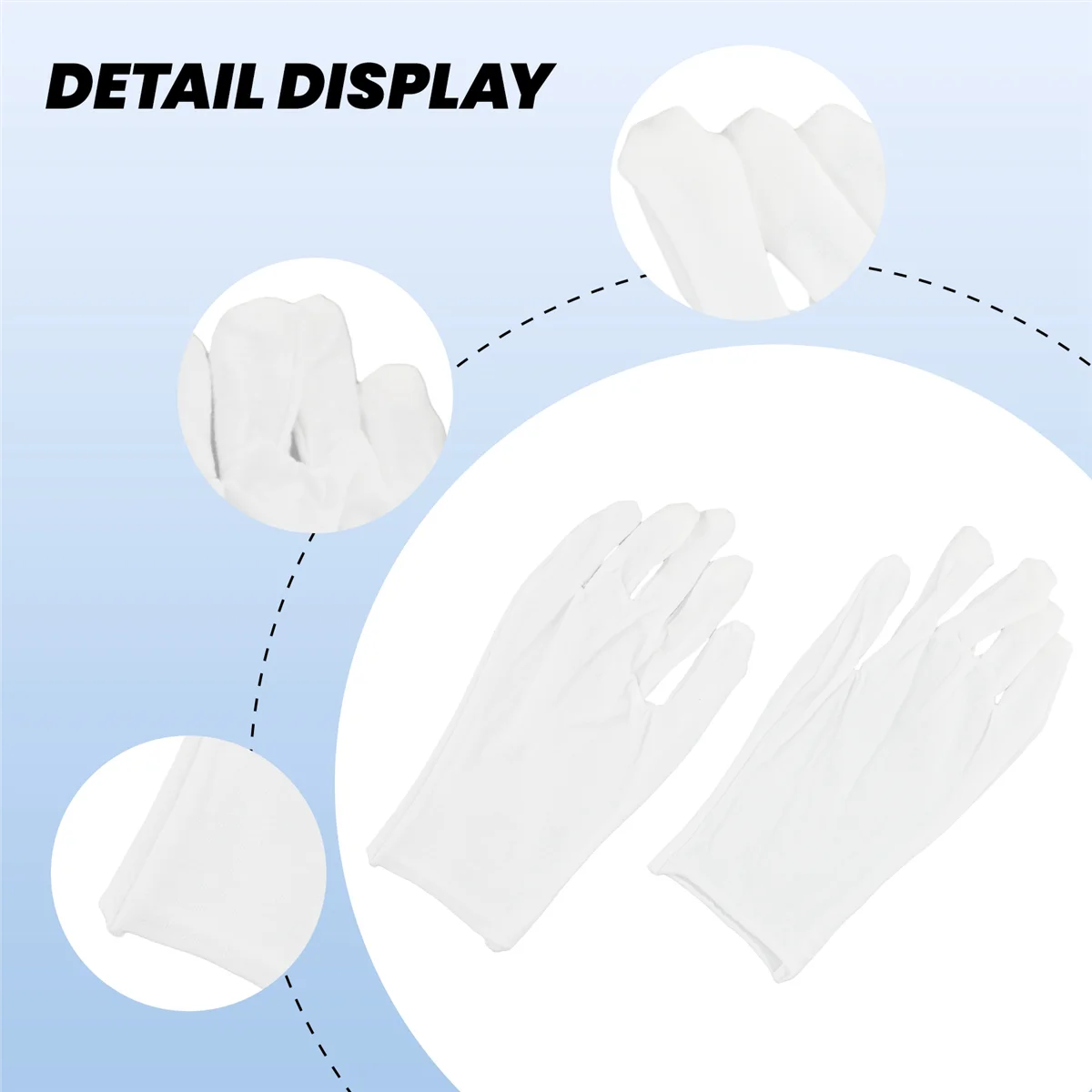 【اليوم فقط!】قفازات قطنية بيضاء، قفازات مضادة للكهرباء الساكنة، قفازات واقية لعمال الأعمال المنزلية