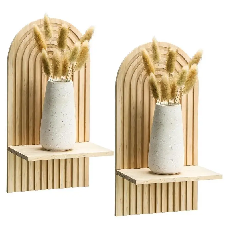 Candle Sconces Hanging Wall Holder Vintage Mounted Bookcase Wall Shelf Sconces for Tea Light Pillar Candles Living Room Bedroom