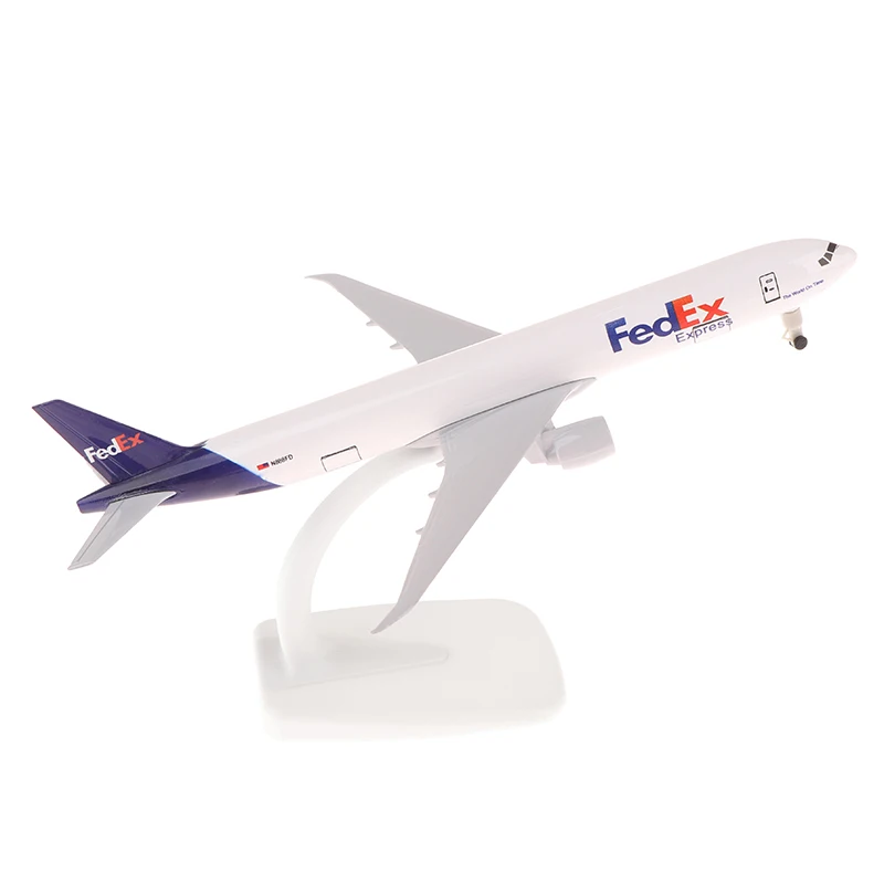 مجموعة نماذج طائرة معدنية مقاس 20 سم من Fedex Express 777؛ تتضمن تروس الهبوط والعجلات. #6