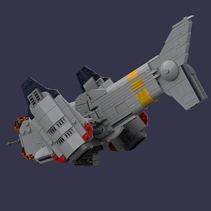 การวิเคราะห์ Moc อิฐทหาร UN Heavy Gunship Yagr-3B Modular Building Blocks ของขวัญของเล่นเด็ก DIY ชุดประกอบ