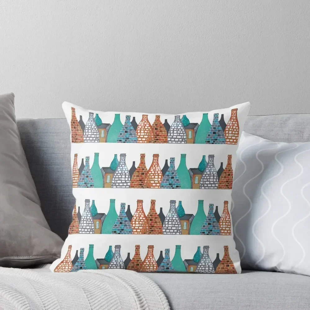 

STOKE ON TRENT: COLOURED POT BANKS Throw Pillow Couch Cushions pillows decor home autumn pillowcase pillow