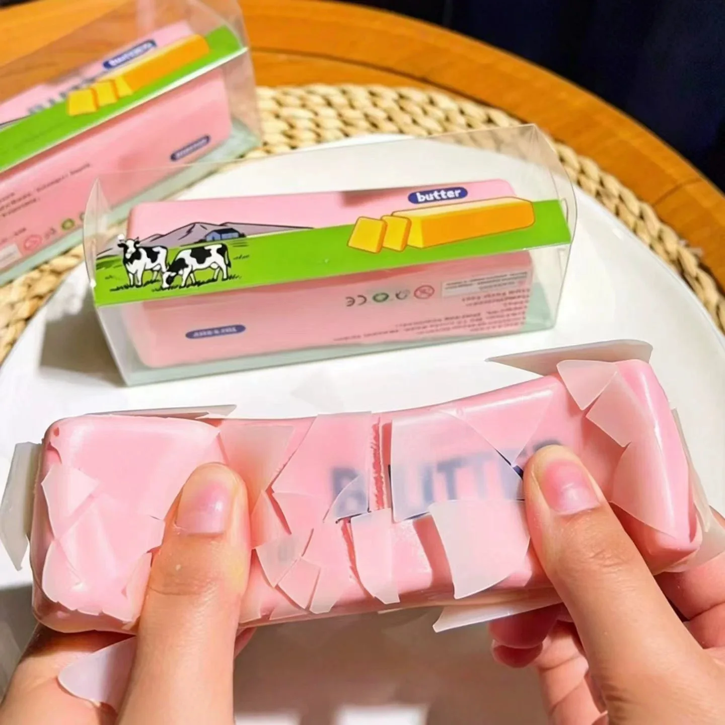 Squeeze Crispy Butter Stick Kneading Squishy Slime Toys Slow Rebound Decompression Soft Antistress Butter Bar Stress Relief Toy