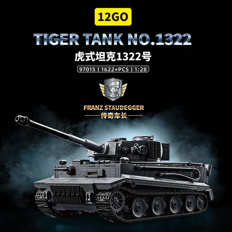 

12GO 97015 Staudegger 1322 Tiger Tank Military Model Building Blocks Toy Gift for Boys