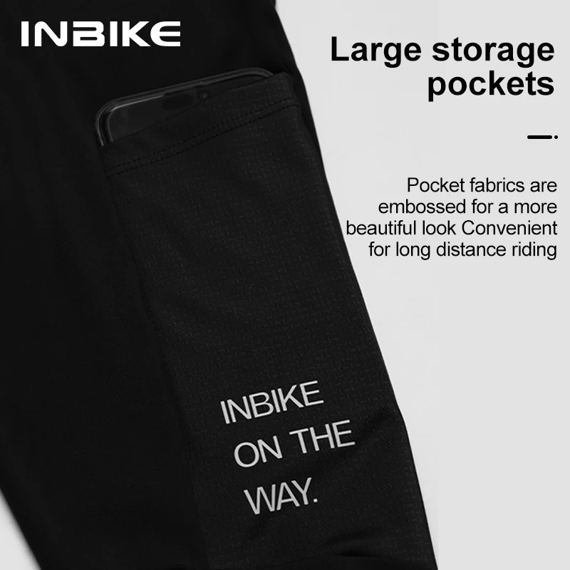 INBIKE Winter Cycling Bib Pants Thermal Fleece Men\'s MTB Cycling Clothing 3D Padded Cold Weather Bike Bib Tights Legging Clothes