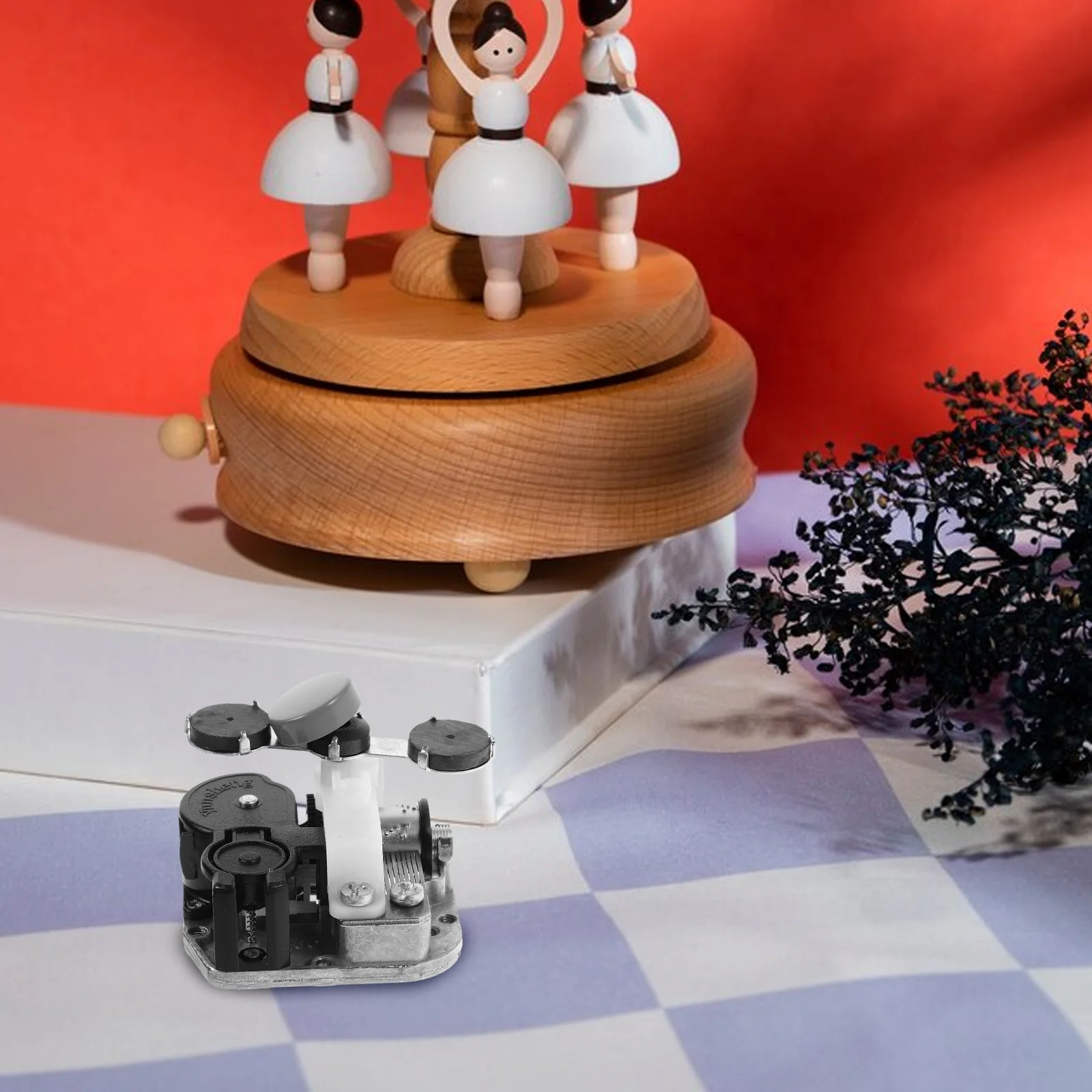 

18 Music Box Movement Unique Magnetic DIY Repair Kits Sound Quality Manual Wind Up Musical Mechanism