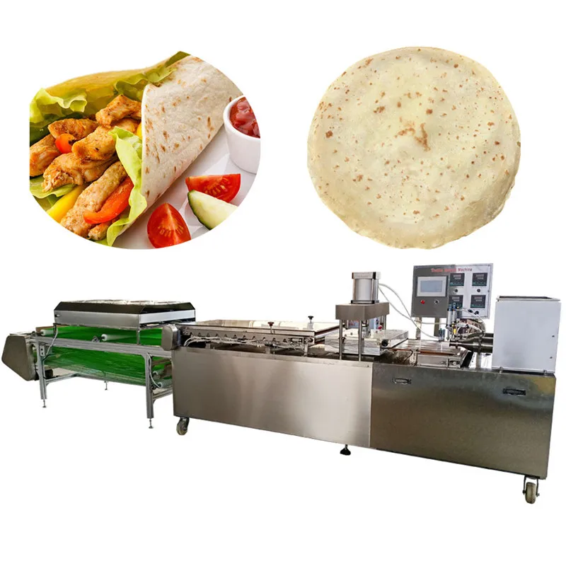 Máquina automática para hacer hambrientos mexicanos de pollo Pita, pan, harina, tortilla, Taco, Roti Chapati