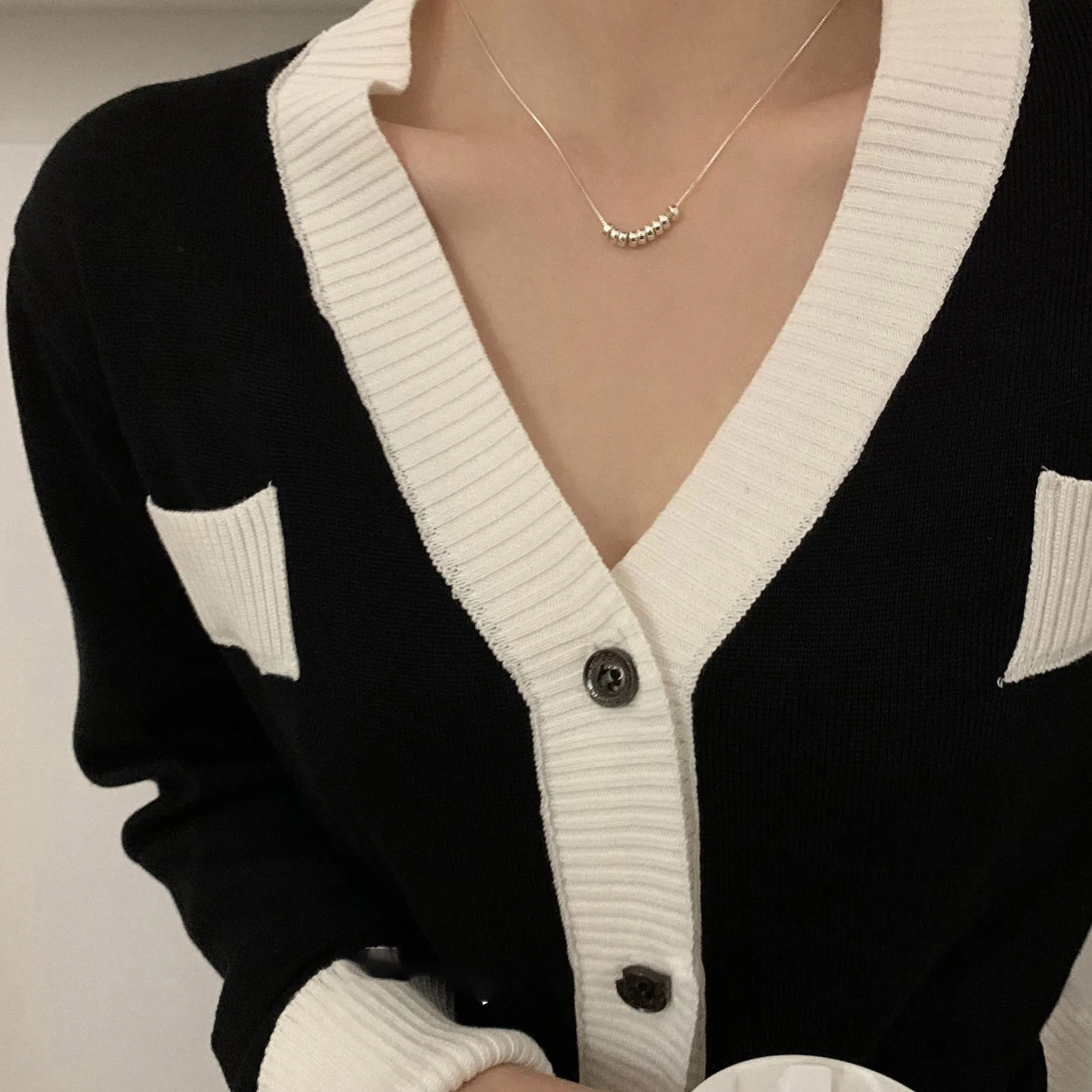925 Sterling Silver Neck Chain Jewelry For Women Ball Female Necklaces Retro Charms Exquisite Accessories Wholesale Argent 925