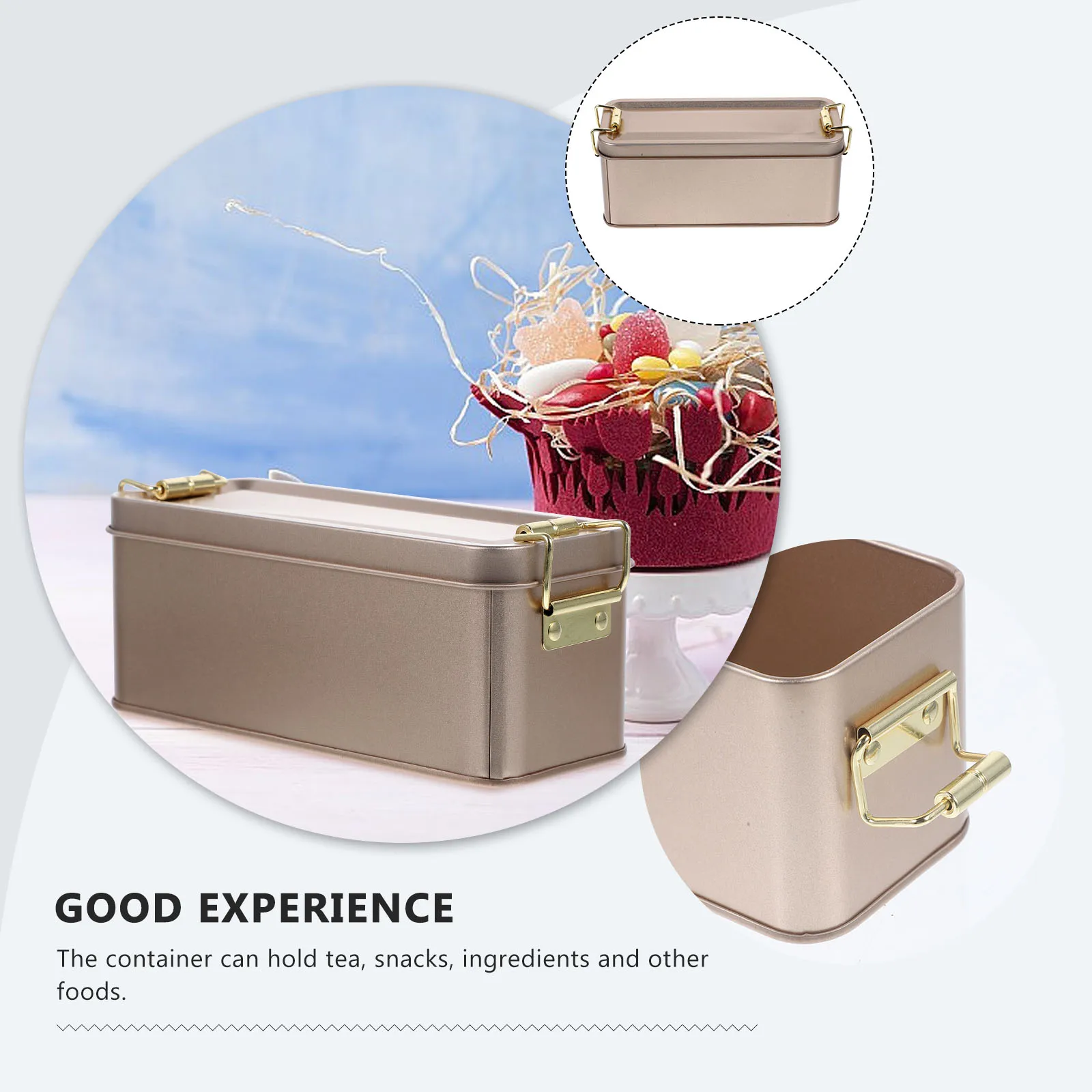 

Storage Boxes Silver Cookie Jars with Lids for Snacks Tea Metal Containers Candy Boxes Tinplate Box