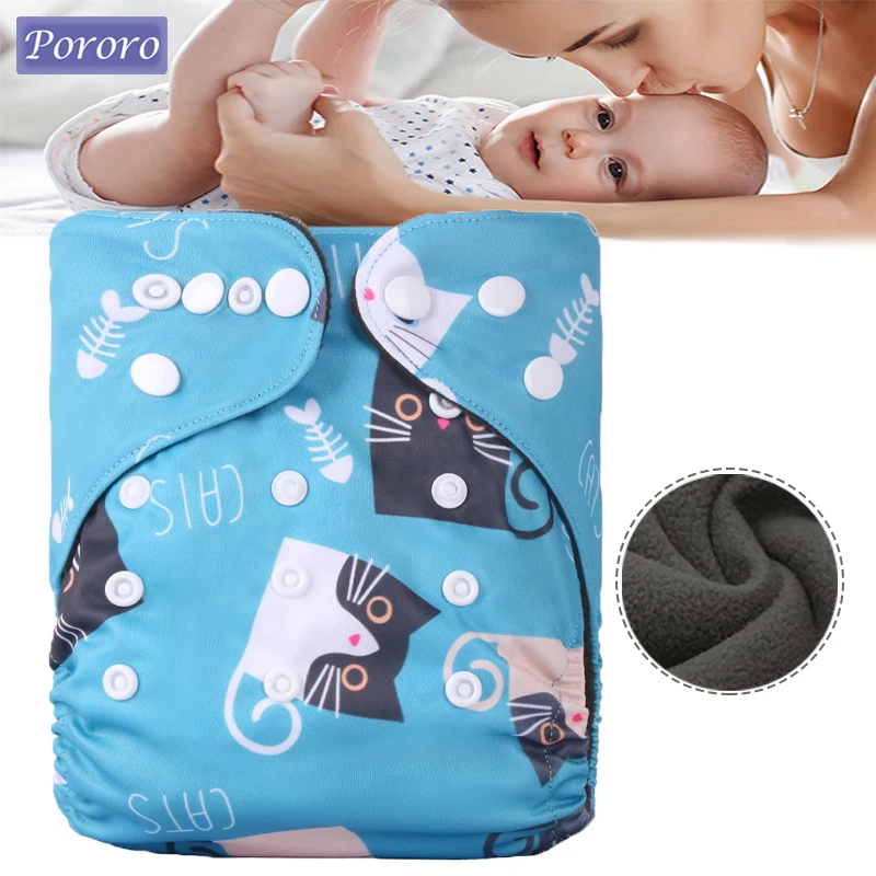 Bamboo Charcoal Lining Eco-friendly Nappy Reusable Infant Cloth Diaper Washable Toilet Training Pant Baby Shower Gift Fit 0-3Y