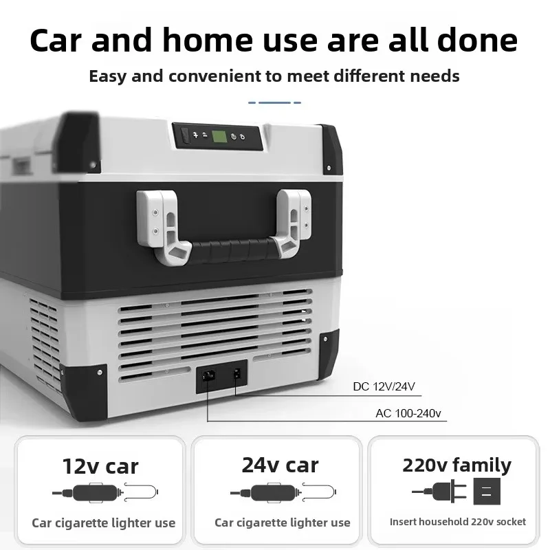 2025 نموذج جديد 100L سعة كبيرة سريع Fr eezing ثلاجة سيارة RV ثلاجة 12 فولت صانع الثلج عبر الحدود