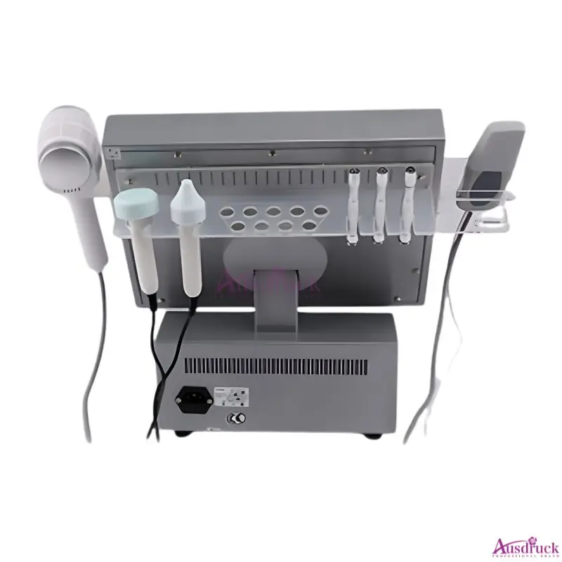 Professional Facial Toning Device 4 Modes Ultrasonic Skin Scrubber Hot Cold Therapy Lifting Massager Deep Clean Anti Aging Tool