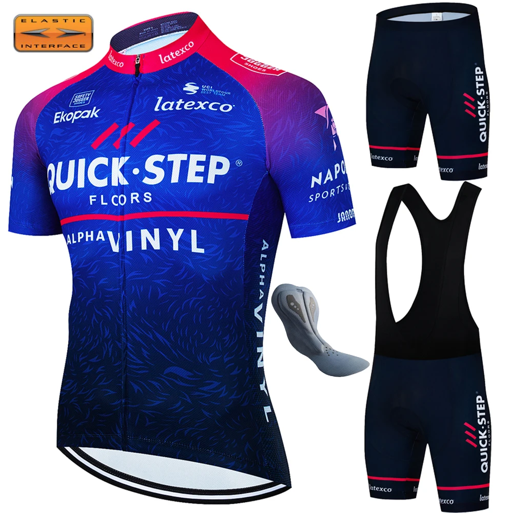 Quick Step 7 Hours Pad Men's Cycling Suit Man Bicycle Clothing Bike Jersey Mtb Man Road Bi Cycle Wear Male Cycling Set 2024 Sets