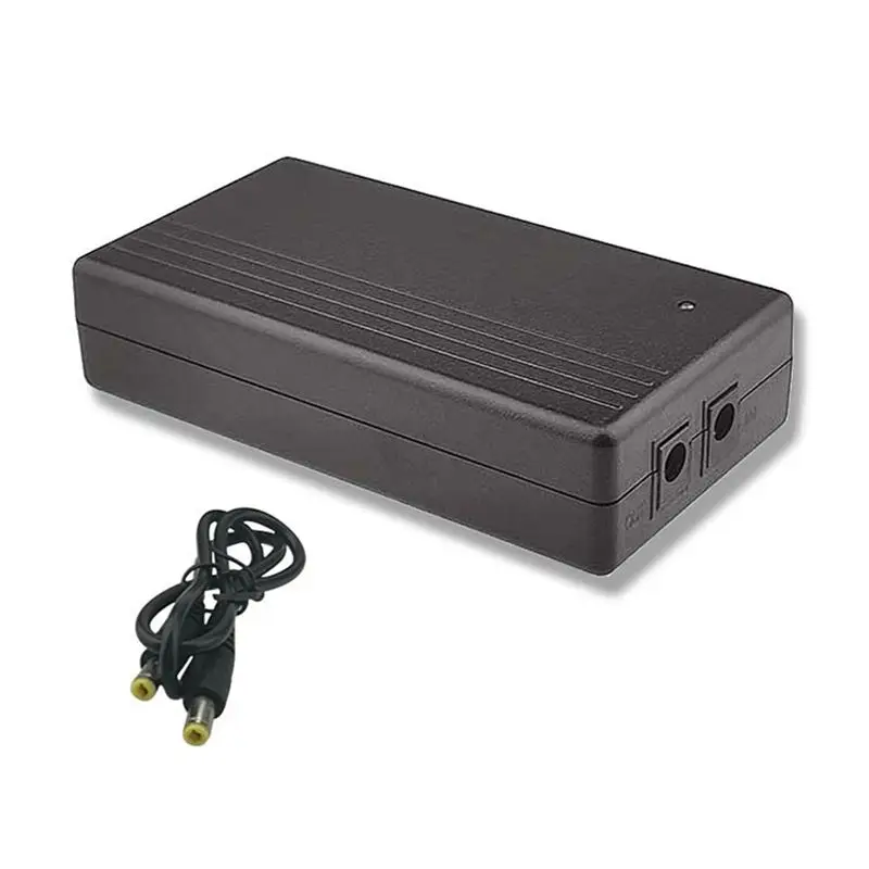 N91R-Multipurpose Mini UPS DC Battery Backup 12V 1A 14.8W Security Standby Power Power Supply Black ABS Uninterruptible Power Su