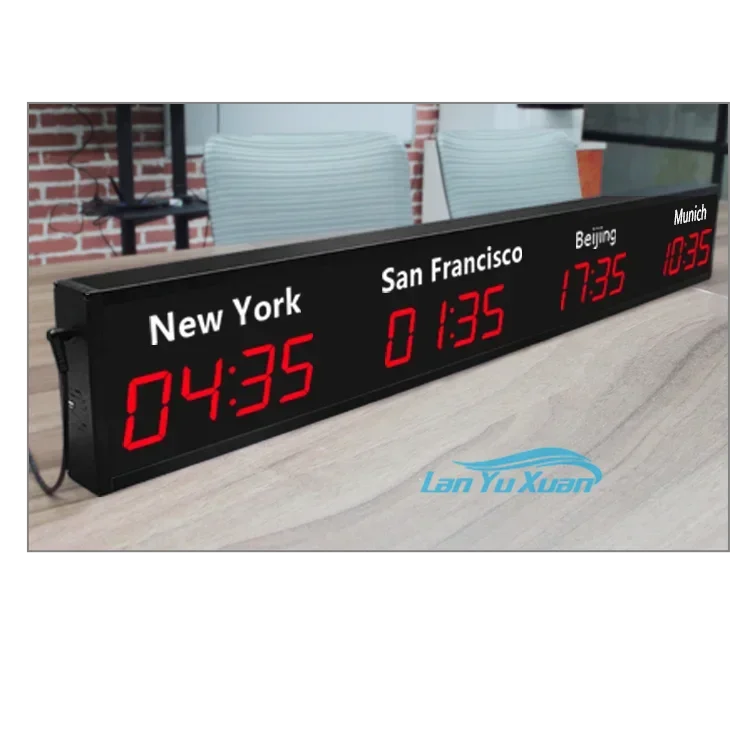 

2026 CHEETIE CP34 Digital Electronic 2.3 Inch World Clock Display Daylight Saving Time Digital 4 Time Zones World Clock