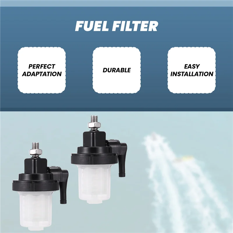 2 ZESTAWY Filtrów Paliwa do Silników Zaburtowych z Separatorem Wody 9.9Hp 15Hp 20Hp 25Hp 30Hp 40Hp 61N-24560-00