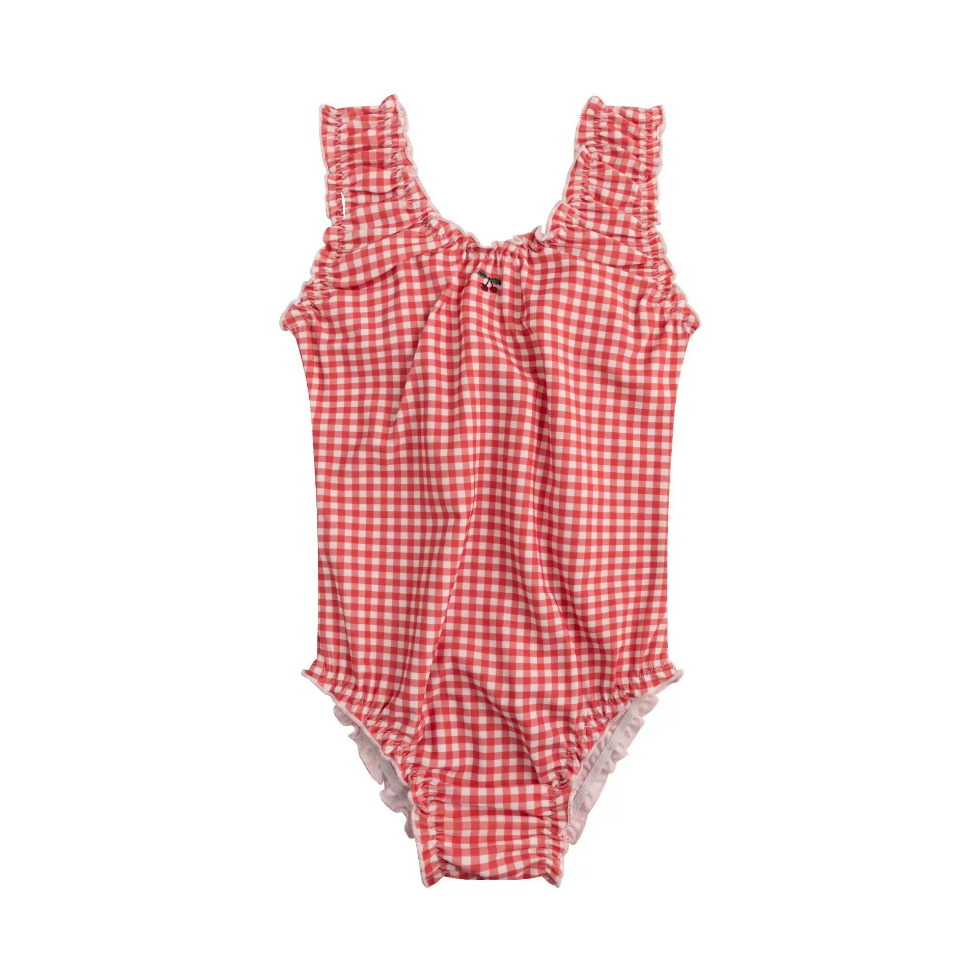 Toddler Kids Girls One-piece Swimsuit Children's Cute Cherry Printed Plaid Swimsuit Quick-drying Breathable Swimwear view 4