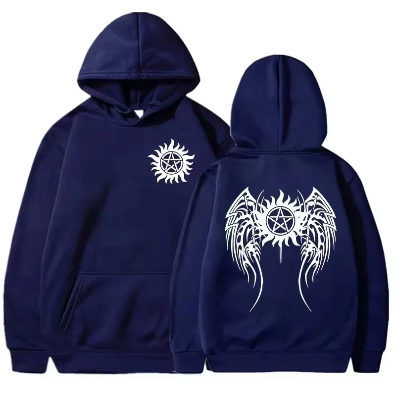 

Весна и осень 2021, новая модная толстовка с капюшоном, забавная сверхъестественная толстовка в стиле Харадзюку с принтом крыльев вороны, длинная толстовка для мужчин и женщин