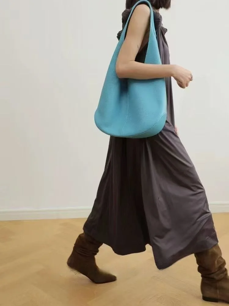 new-chic-genuine-leather-bucket-bag-spacious-minimalist-hobo-tote-for-women-multiway-shoulder-underarm-carry