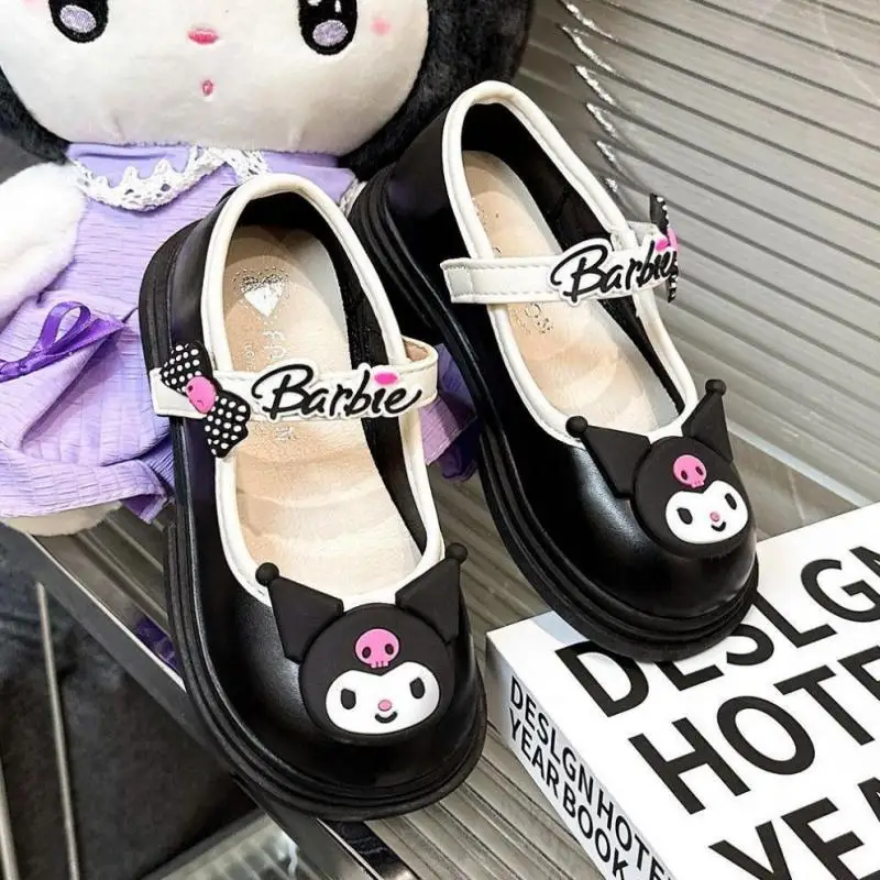 

Sanrio Girl Kuromi Princess Shoes Student Soft Sole Kawaii Children The Spring and Autumn Annals Cartoon Casual Shoes New Style