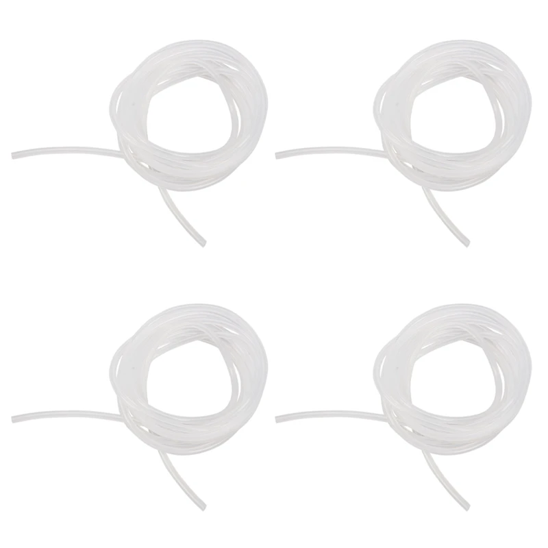 

4 Pcs 1Mm X 3Mm Silicone Food Grade Tube Beer Water Air Hose Pipe 2 Meters