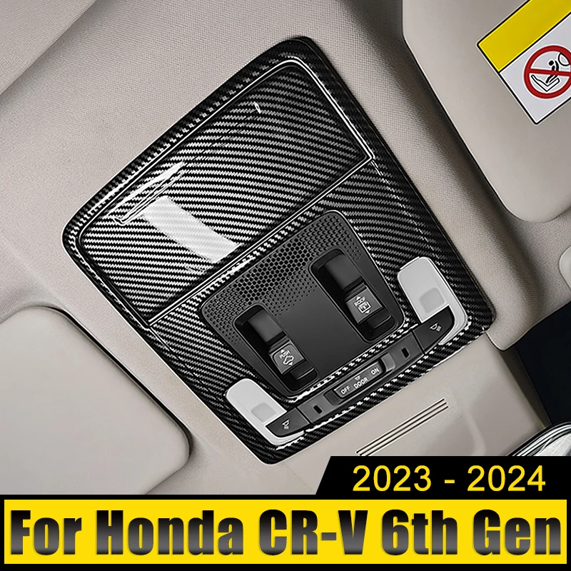 For Honda CR-V CRV 6th Gen 2023 2024 2025 Hybrid ABS Car Front Dome Reading Light Cover Trim Case Frame Stickers Accessories