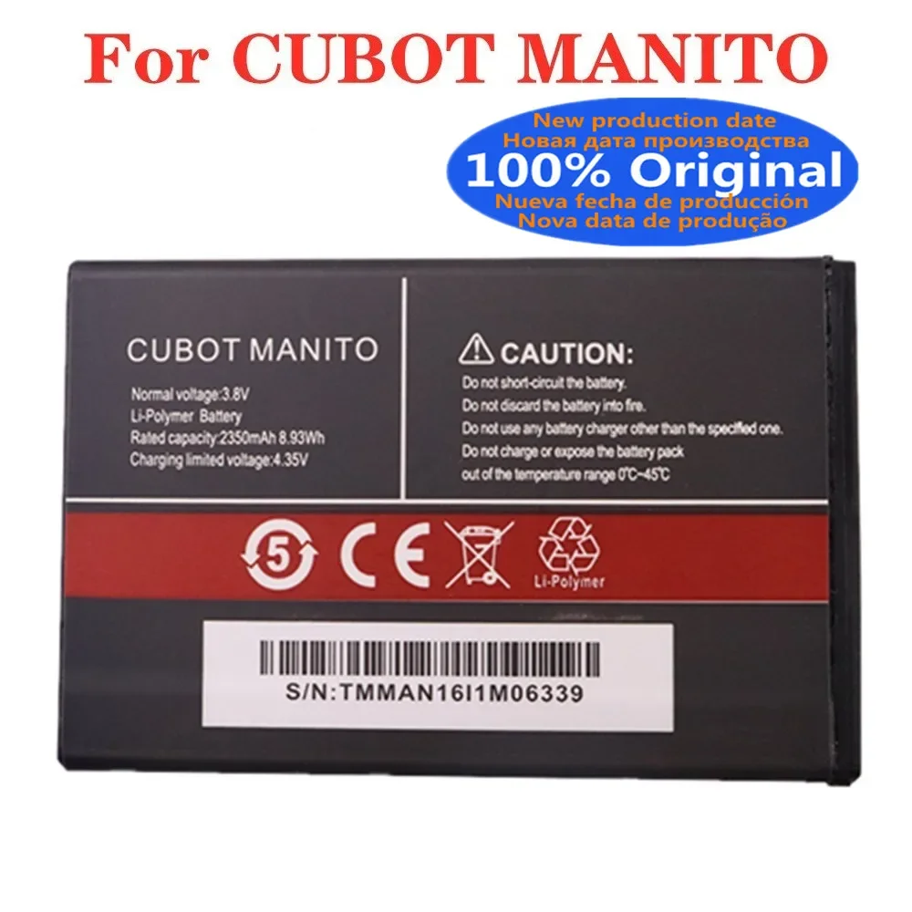 2350mAh Original Phone Battery For CUBOT Manito Battery Batteries In Stock Fast Shipping