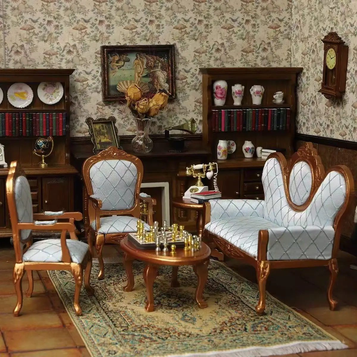 1:12 New Diy Miniature Dollhouse Furniture Doll Mini Soft Mini Table Chair Model Mini Kitchen Decoration Accessories