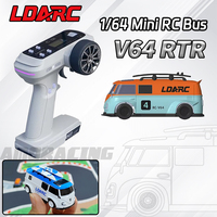 LDARC V64 1/64 MINI RC Simulated Electric Remote Control Model Car Tabletop Bus Vehicle RTR 2.4GHz Adults Children's Toys