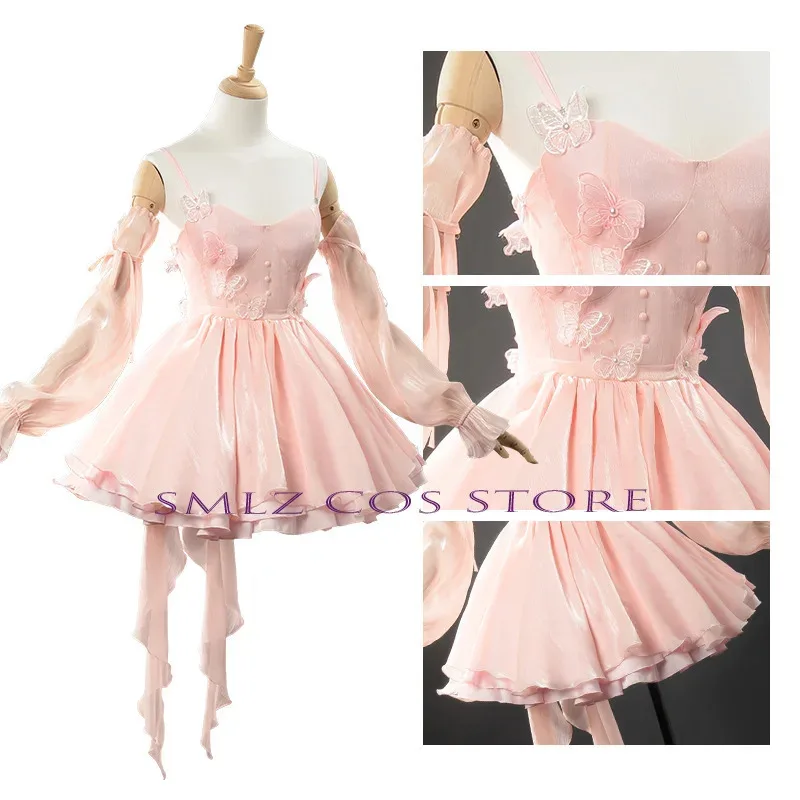 Game Love and Deepspace Cosplay Mc Hunter Cosplay Girls Women Pink Dress Uniform Suit Party Play Outfits for Sexy Girl Skirt