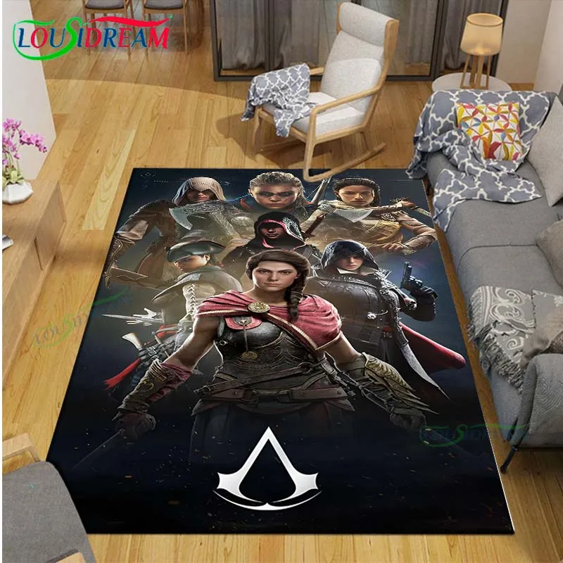 Hot Creed Valhalla Printed Carpet Outdoor Rug Area Rug Non-slip Carpet Bedroom Decor  A-Assassin’ss Carpet for Room Gift