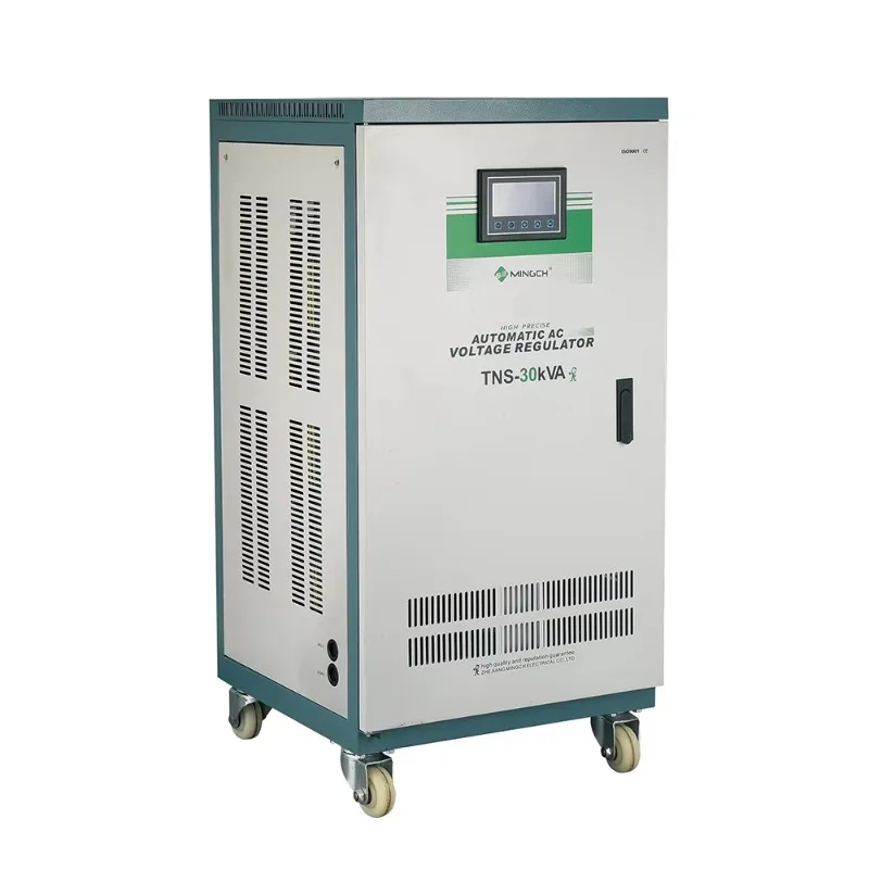 SVC Three Phase TNS Power Stabilizer 220v Voltage Regulator 30kva 380V 440V 25kva 40kva Power Stabilizer Voltage Regulator