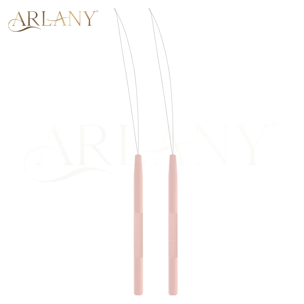 

ARLANY 2Pcs Micro Link Tool Loop Threader for Sewing Weft Extensions Micro Link Threader for Weft Extensions Bead Device Tool