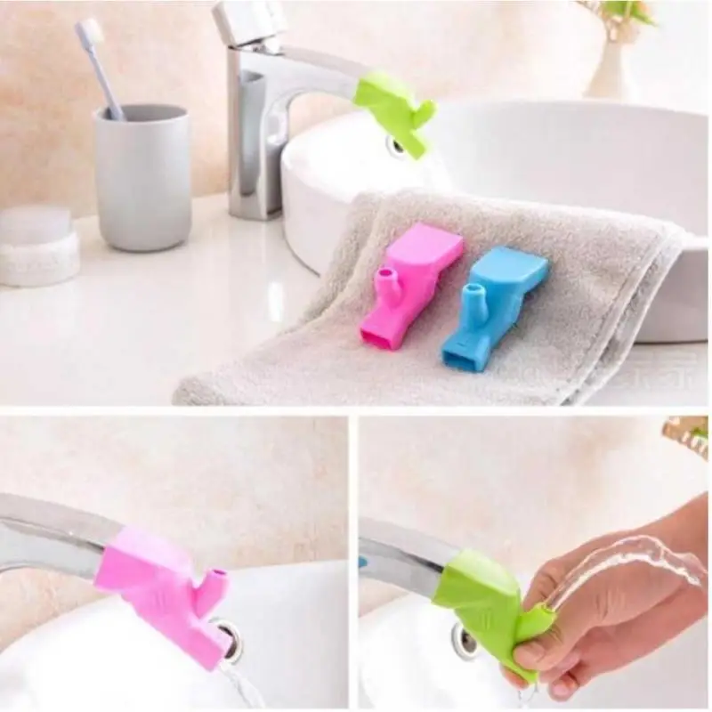 2PCS High Elastic Silicone Water Tap Extension Sink Children Washing Device Bathroom Kitchen Sink Faucet Guide Faucet Extenders