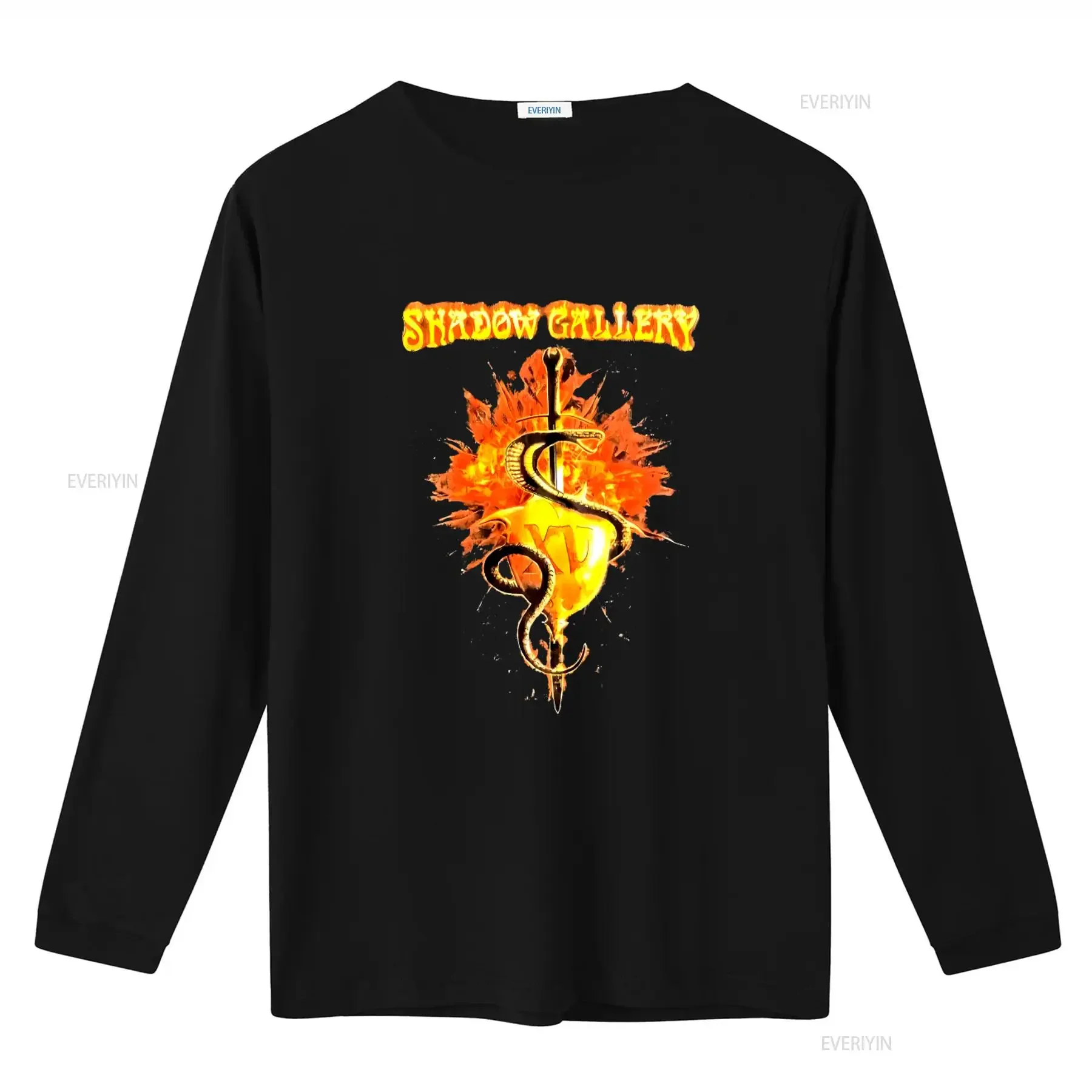 Shadow Gallery XV 2013 Progressive Prog Metal Band Flame Snake Sword T Shirt vintage Washed Unisex graphic