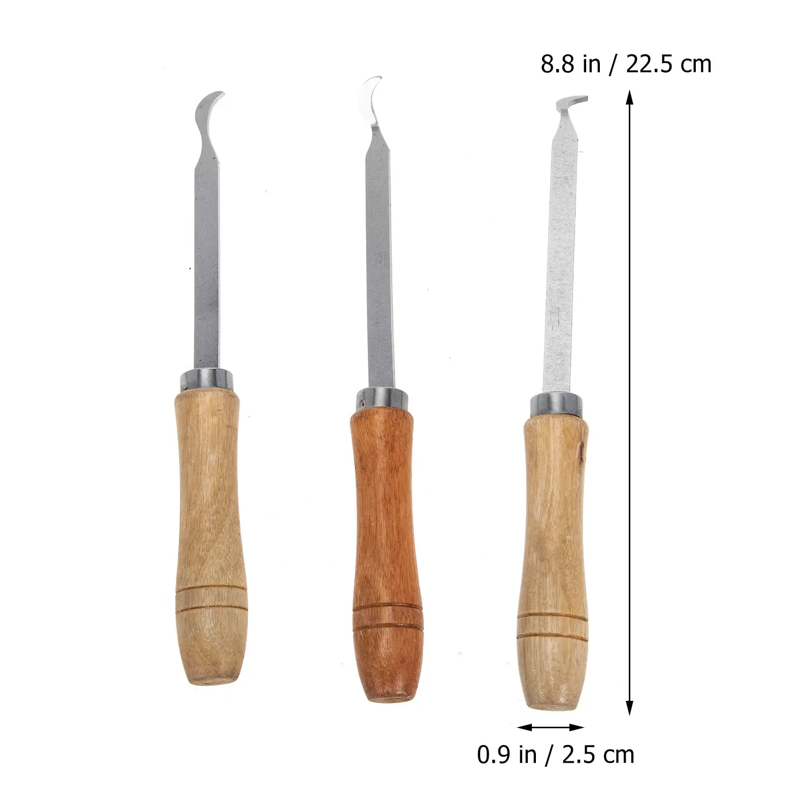 3Pcs Premium Stainless Steel and Natural Wood Handle Range Hood Cleaning Scraper Removes Thick Grease Dust from Fan Blades Fast