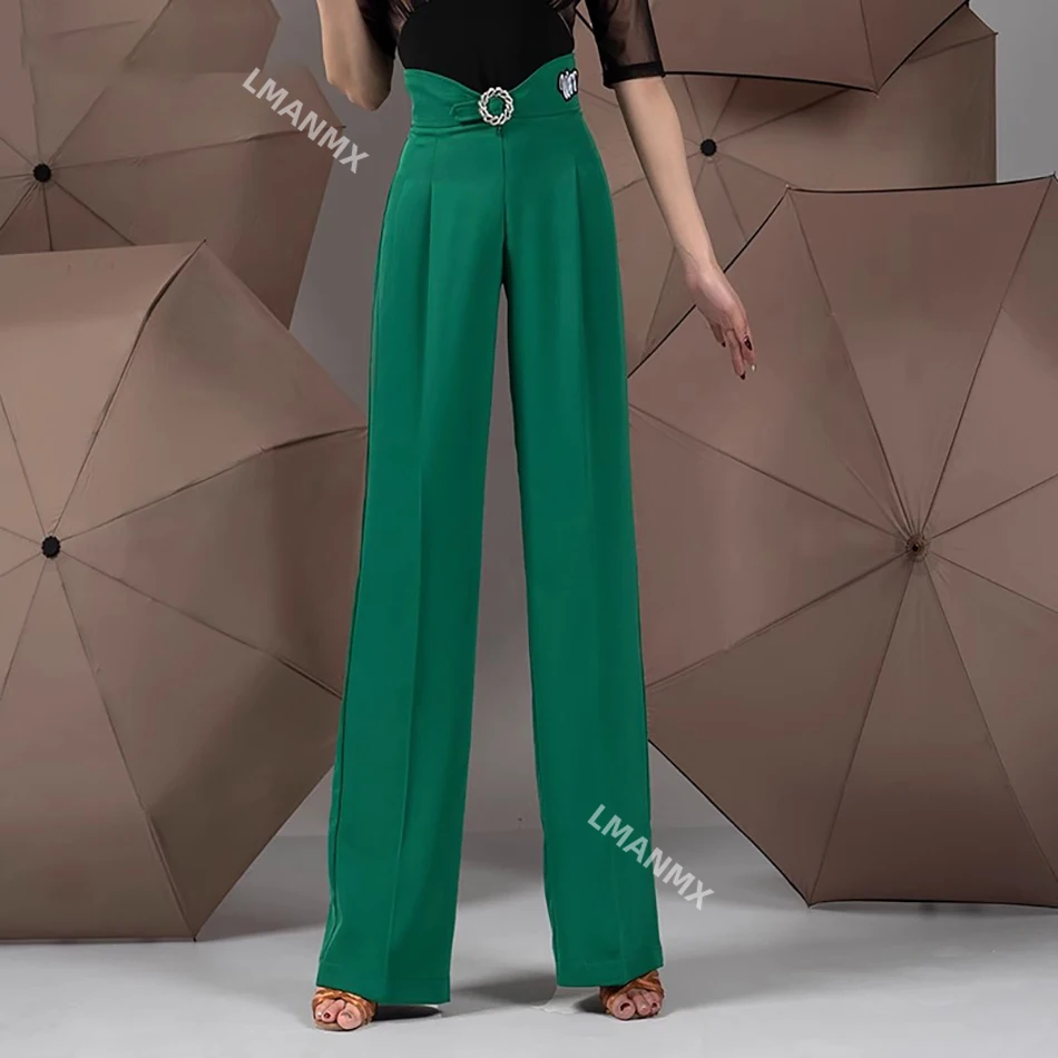 

High Waist Pants Female Latin Dance Dress for Women Performance Belly Modern Dancing Dresses