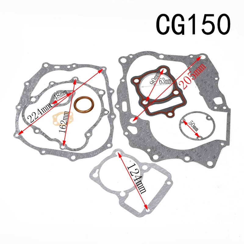 Motorcycle Cylinder Head Gasket Set Moped Scooter For CG125 XR125L CG150 CG200 CG250 CG300 CG350 gasket