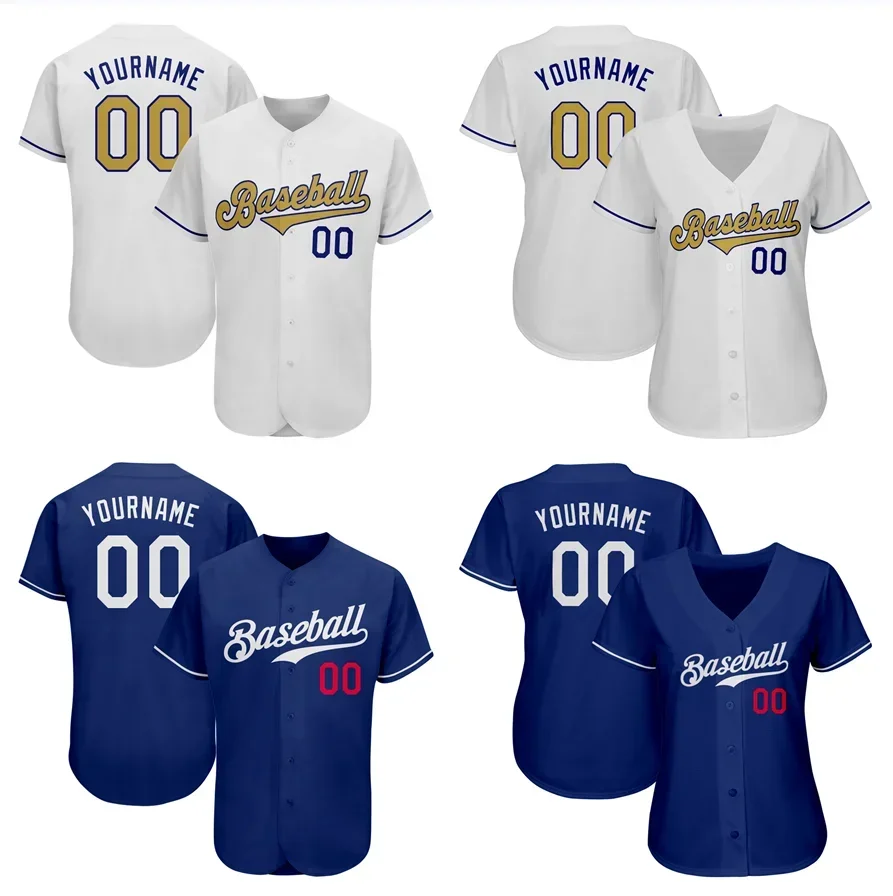 Camiseta de béisbol personalizada para parejas, camiseta de béisbol transpirable de secado rápido, camiseta de entrenamiento de juegos de Softbol para hombres y mujeres, blusa de béisbol