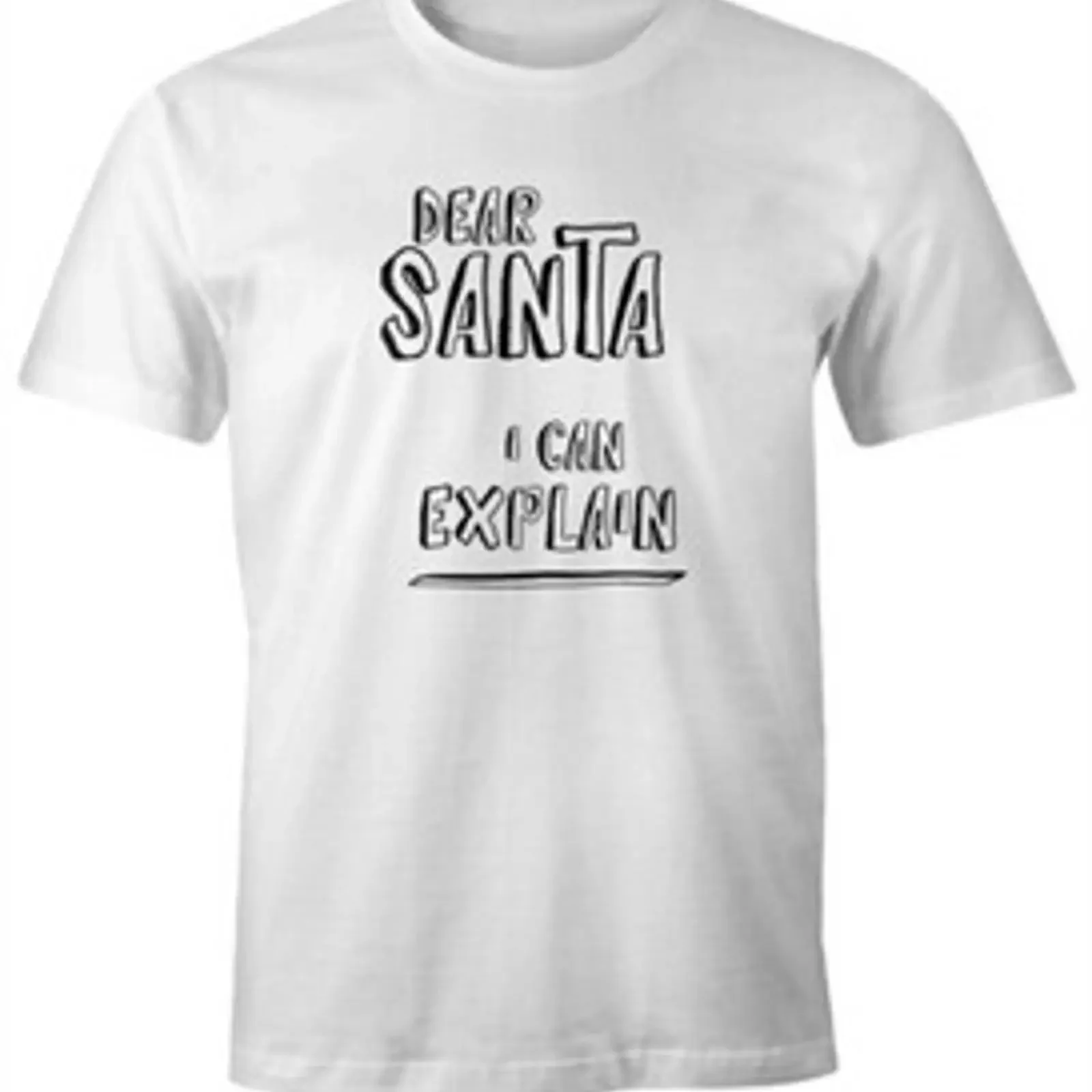 Herren T Shirt Dear Santa I can explain Fun Weihnachten Spruch lustig vintage Washed graphic Versatile Top For Everyday Wear