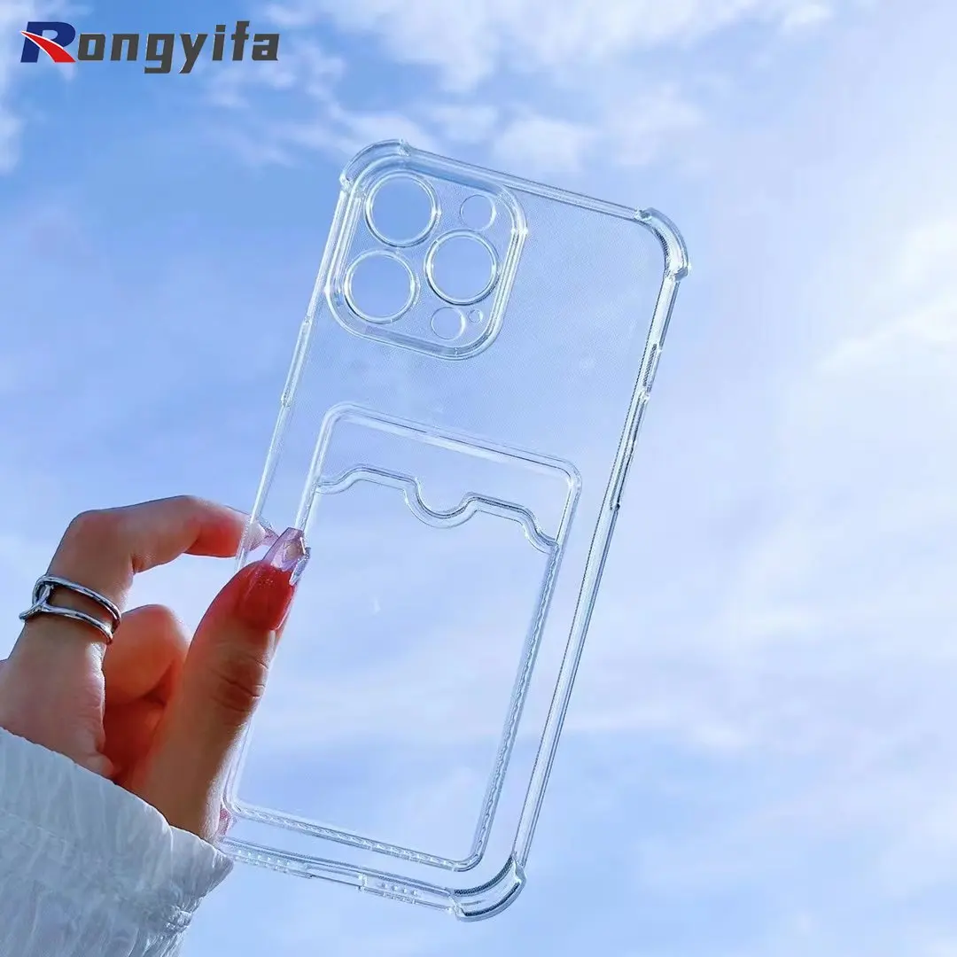 For Xiaomi Redmi A1 Plus + 10 10C 9 9A 9T 8 Note 11 10 9 8 Pro 11S 10S 9S Case Soft TPU Wallet Cover Card Holder Clear Case