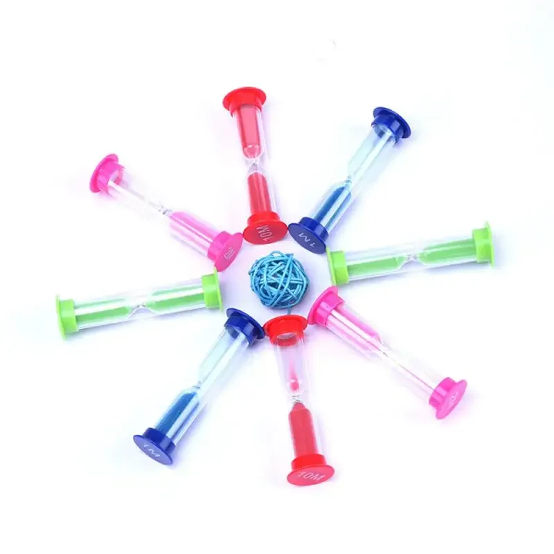 6 Pcs/set Hourglasses 30S/1/2/3/5/10 Minutes Sand Table for Children Gift Home Decoration Clock Timer Clock Desktop Ornament