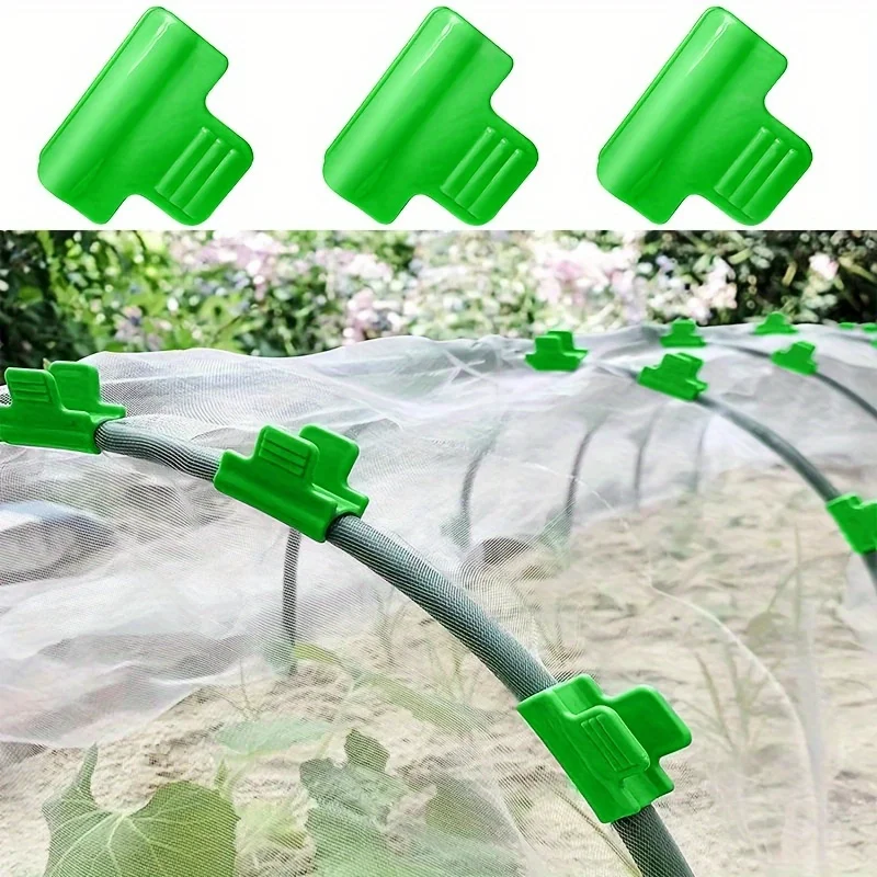 20pcs 8mm Greenhouse Film Clips - Plastic, Secure Grip for Garden Sheds & Flower Arches, Ideal for Shade Netting & Greenhouses