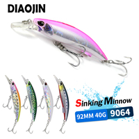 Lure For Fishing 92mm 40g Japan Heavy Weight Minnow Fishing Lure Wobbler Carp Deep Sea Jerkbait Fishing Hard Bait Minnow Pesca