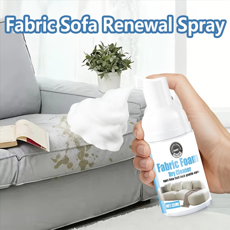 Limpiador de telas en espuma, quitamanchas sin desmontar, spray refrescante para sofá, alfombra, colchón, asiento de coche, tapicería, renovador de telas para el hogar